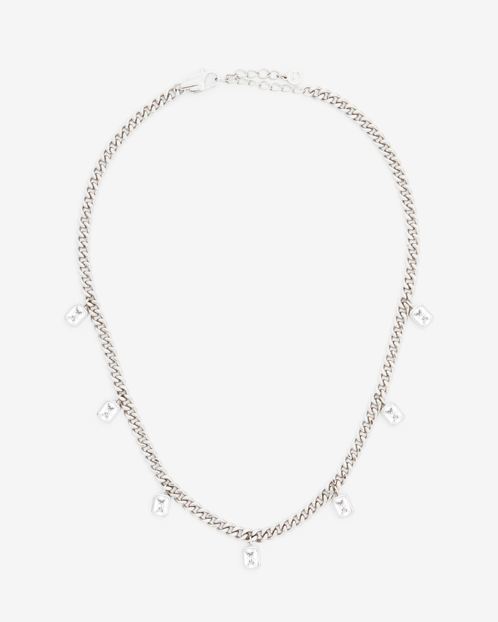 Clear Baguette Bezel Curb Chain